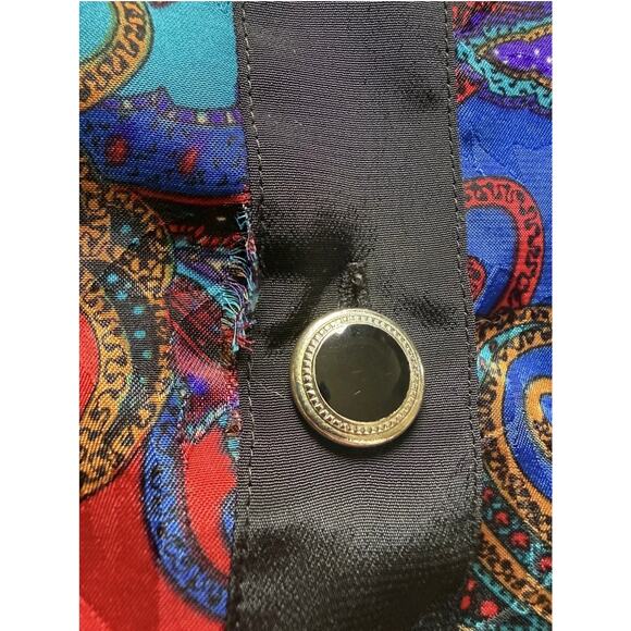 Vintage Notations Top Womens 18W Paisley Satin Blouse 90s - Picture 6 of 9